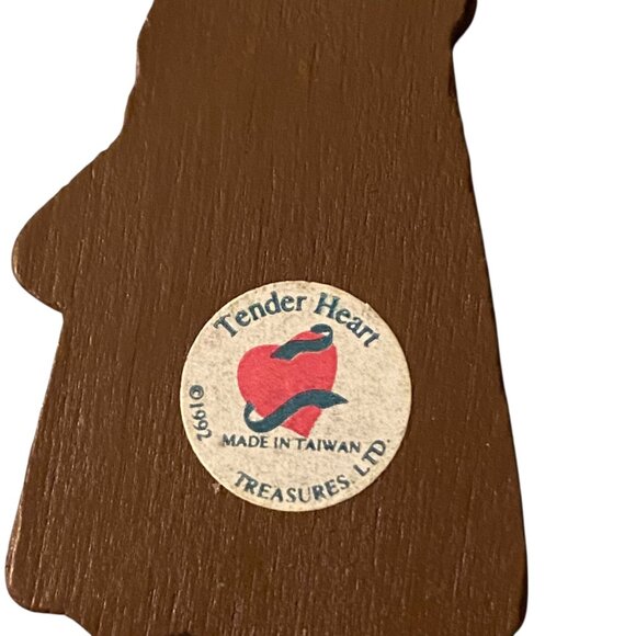 Vintage Tender Heart Treasures 1992 Thanksgiving Wooden Place Card Holders Set - Picture 4 of 5